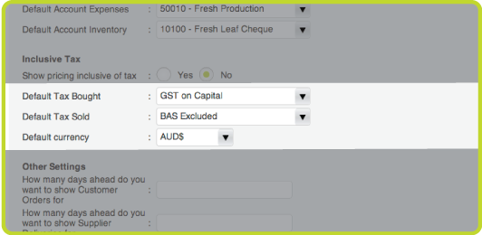 We have modified this and is now set a the default tax code at the company level.